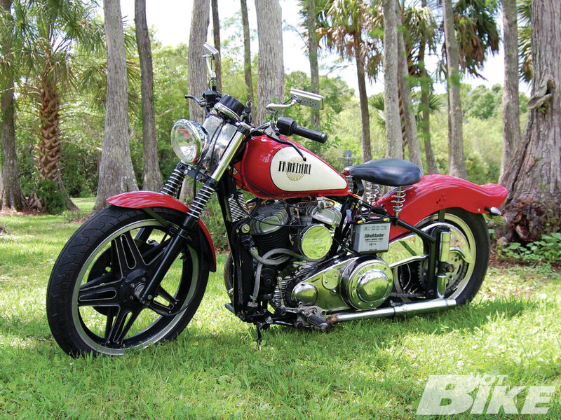 Red Custom Motorcycle — Serene