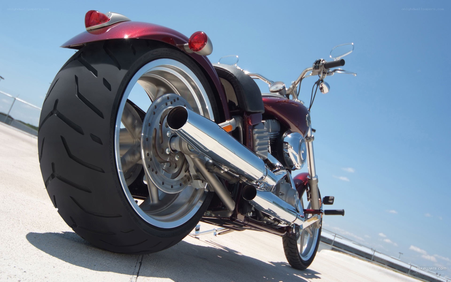 red custom motorcycle