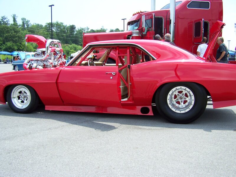 Red Custom Muscle Car — Outdoor, Afternoon, Photograph
