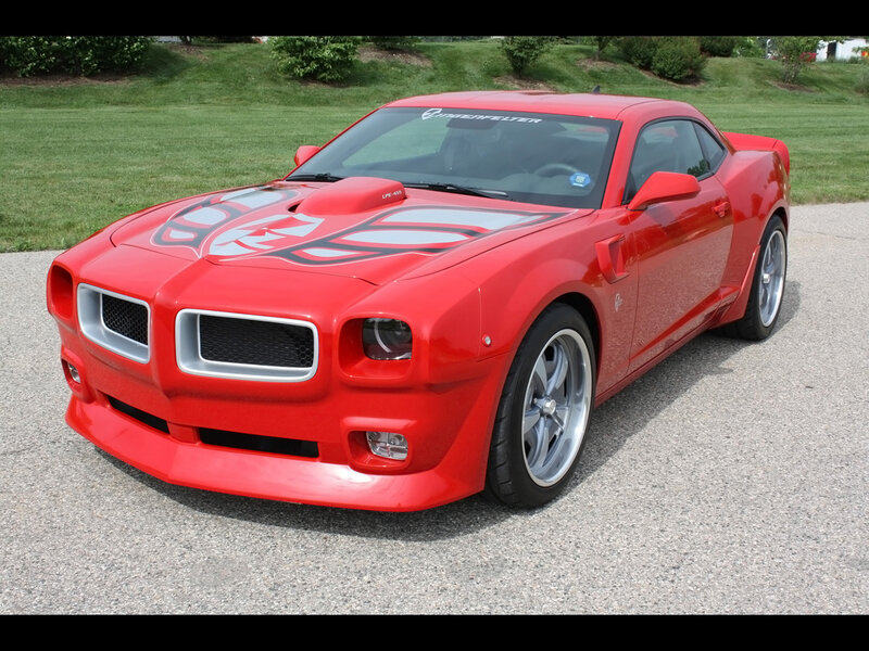Red Custom Muscle Car — Powerful