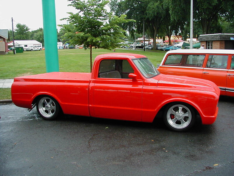 Red Custom Pickup Truck — Calm