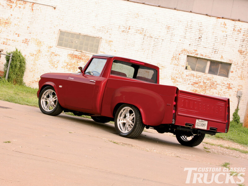 Red Custom Pickup Truck — Industrial