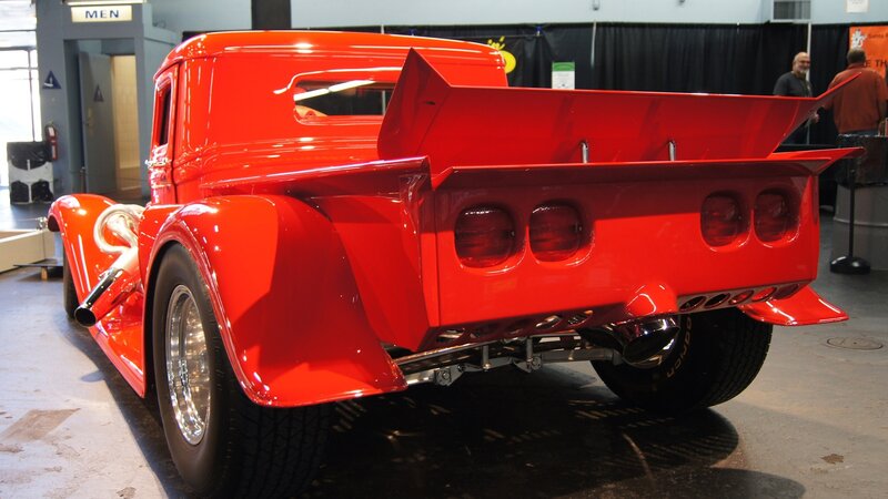 Red Custom Pickup Truck — Neutral, Photograph