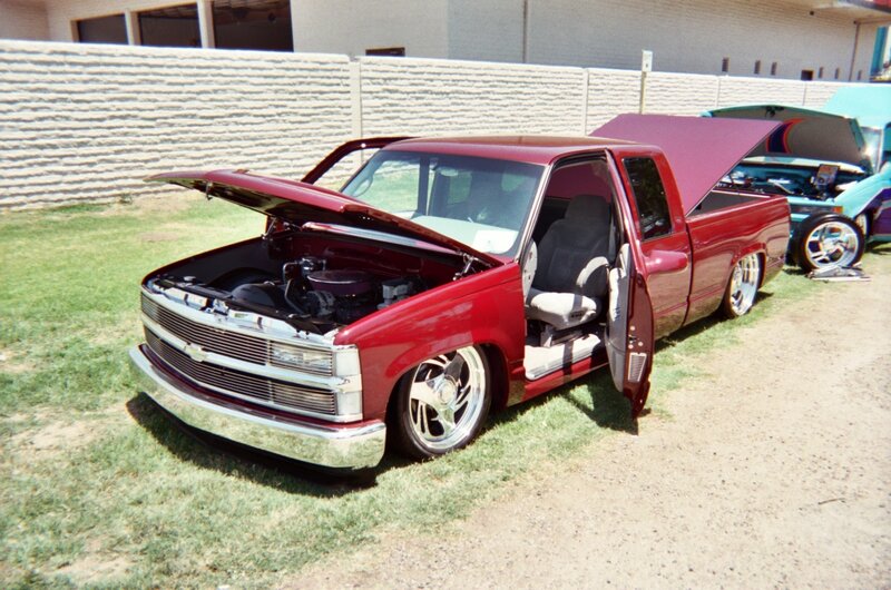 Red Custom Pickup Truck — Outdoor