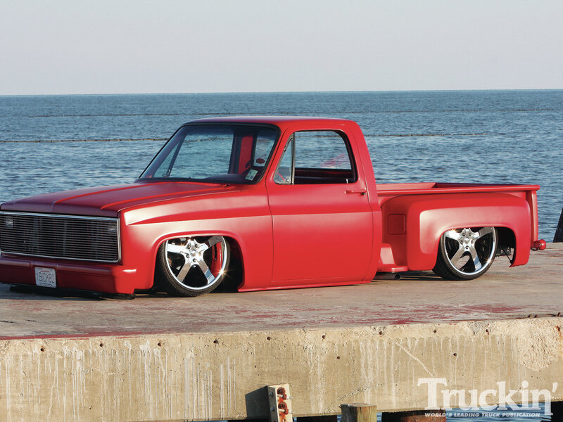 Red Custom Pickup Truck — Serene