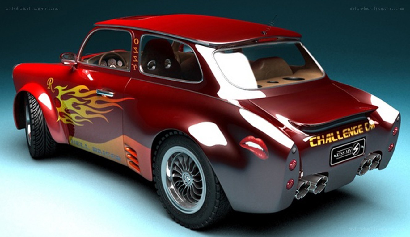 red custom race car