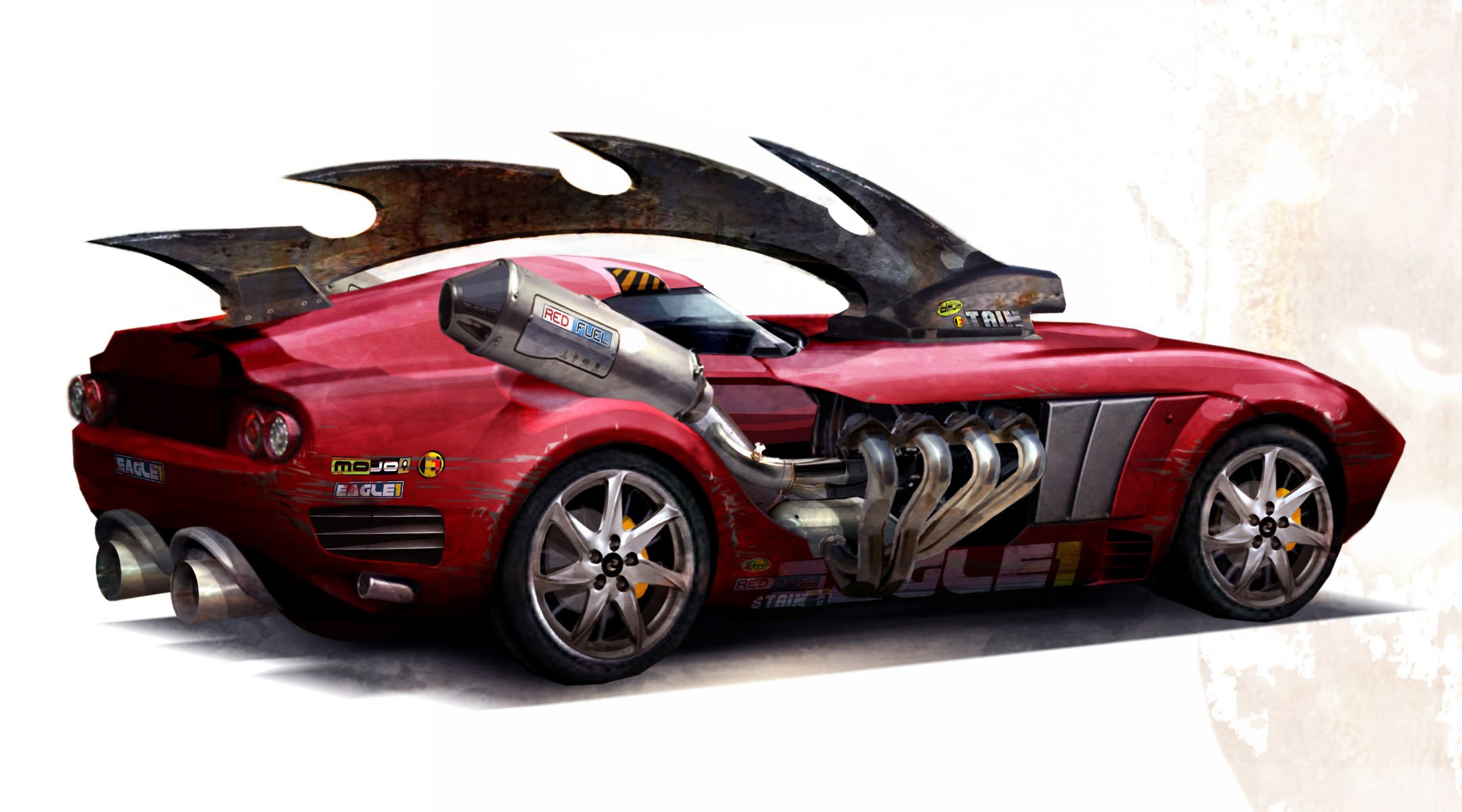 red custom race car