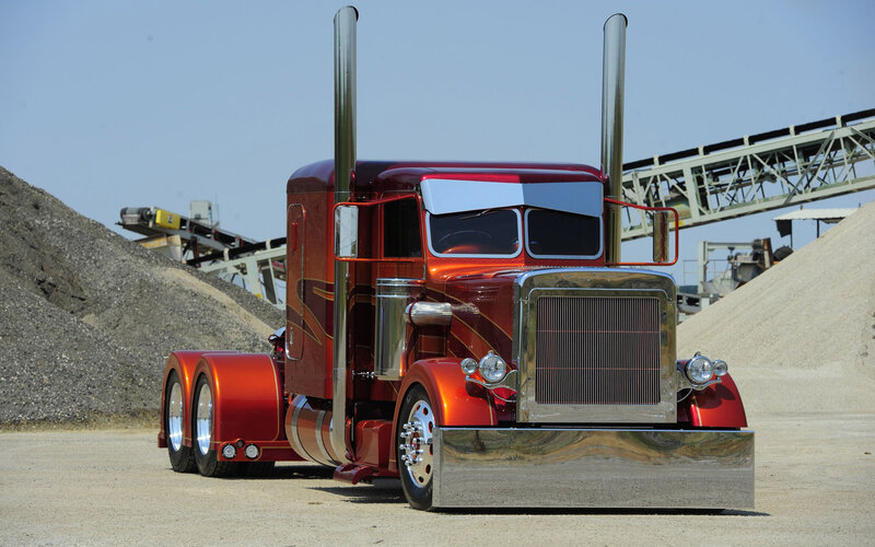 Red Custom Semi-truck — Industrial