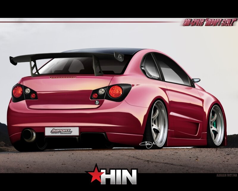 Red custom sports car