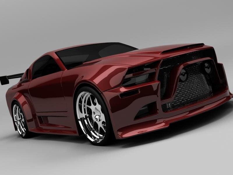 red custom sports car