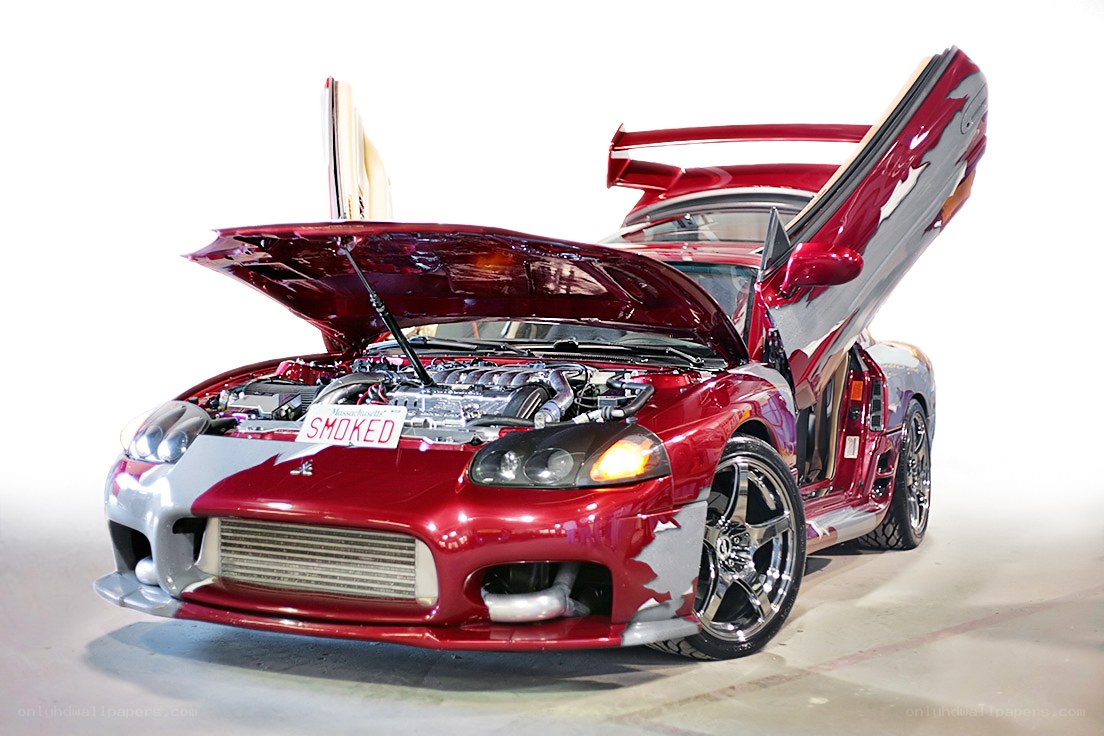 Red custom sports car