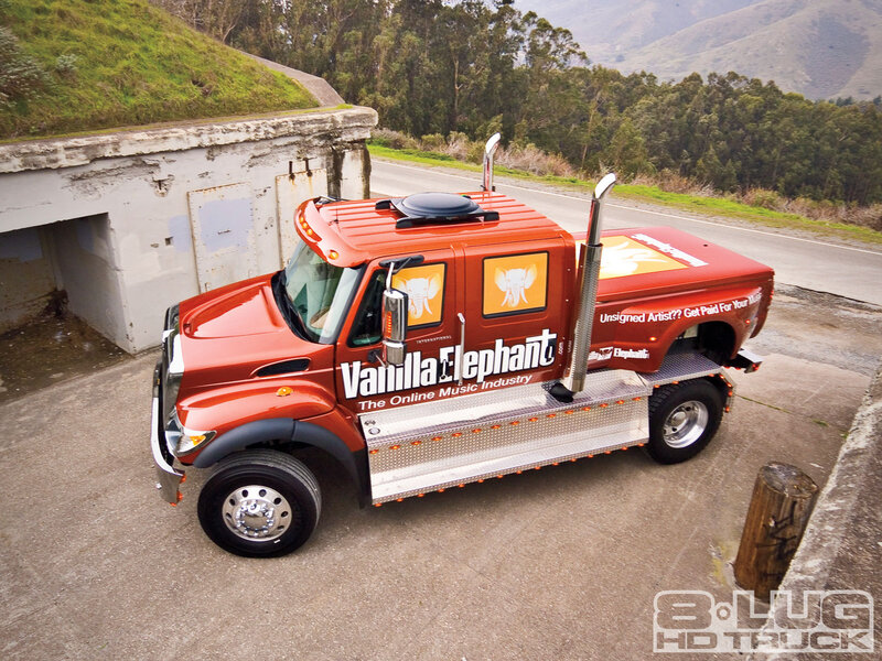 Red Custom Truck — Outdoor, Afternoon