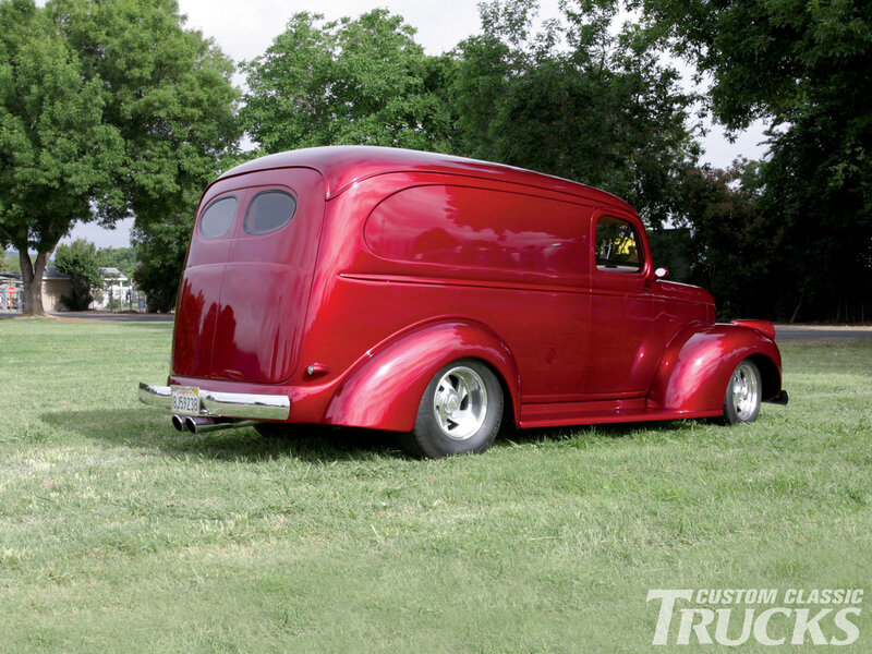 Red Custom Van — Calm, Afternoon