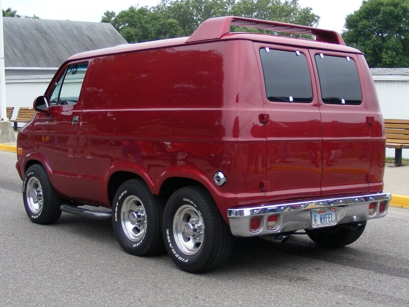 red custom van