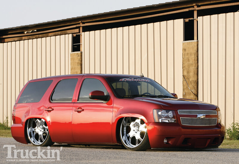 Red Customized SUV — Dramatic