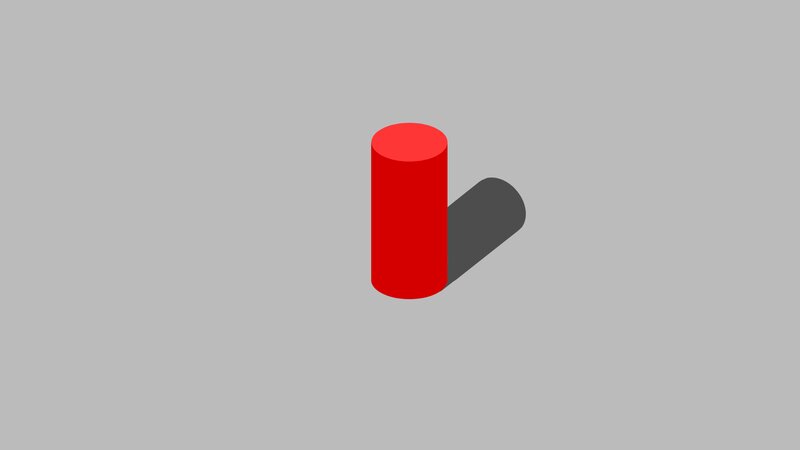 Red Cylinder with Shadow