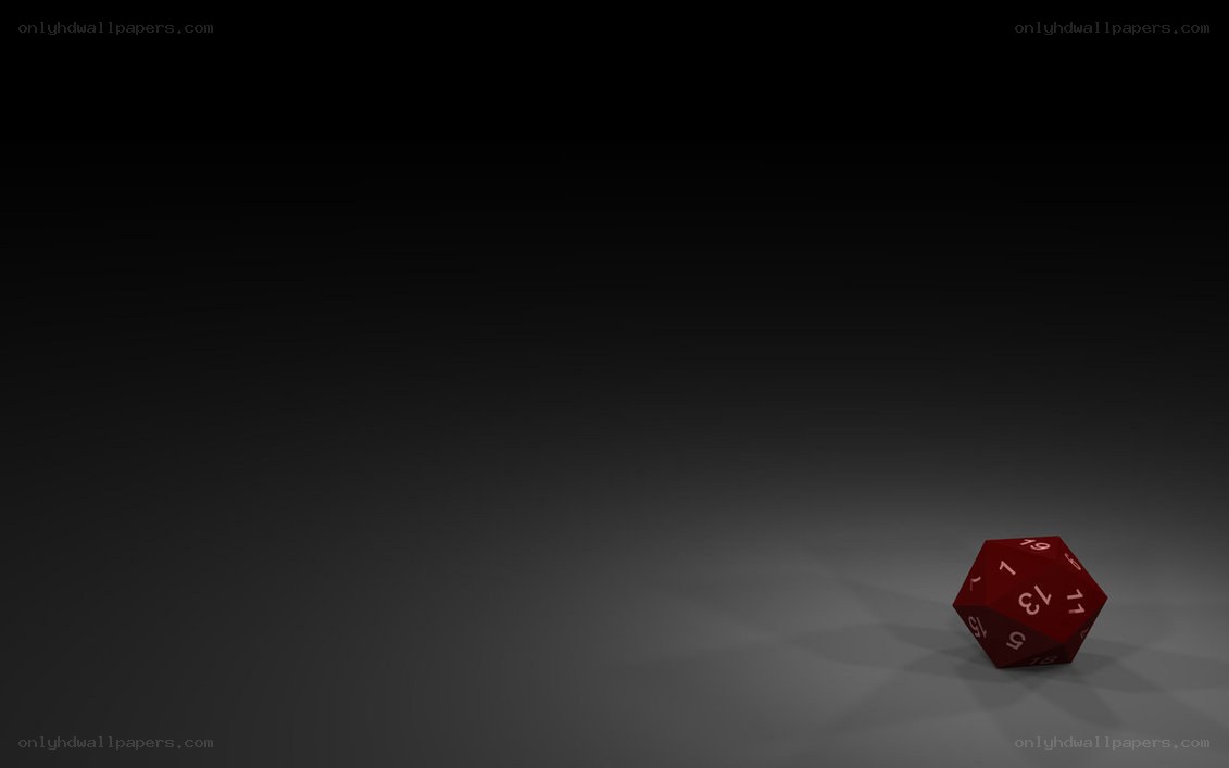 Red d20 dice on dark surface