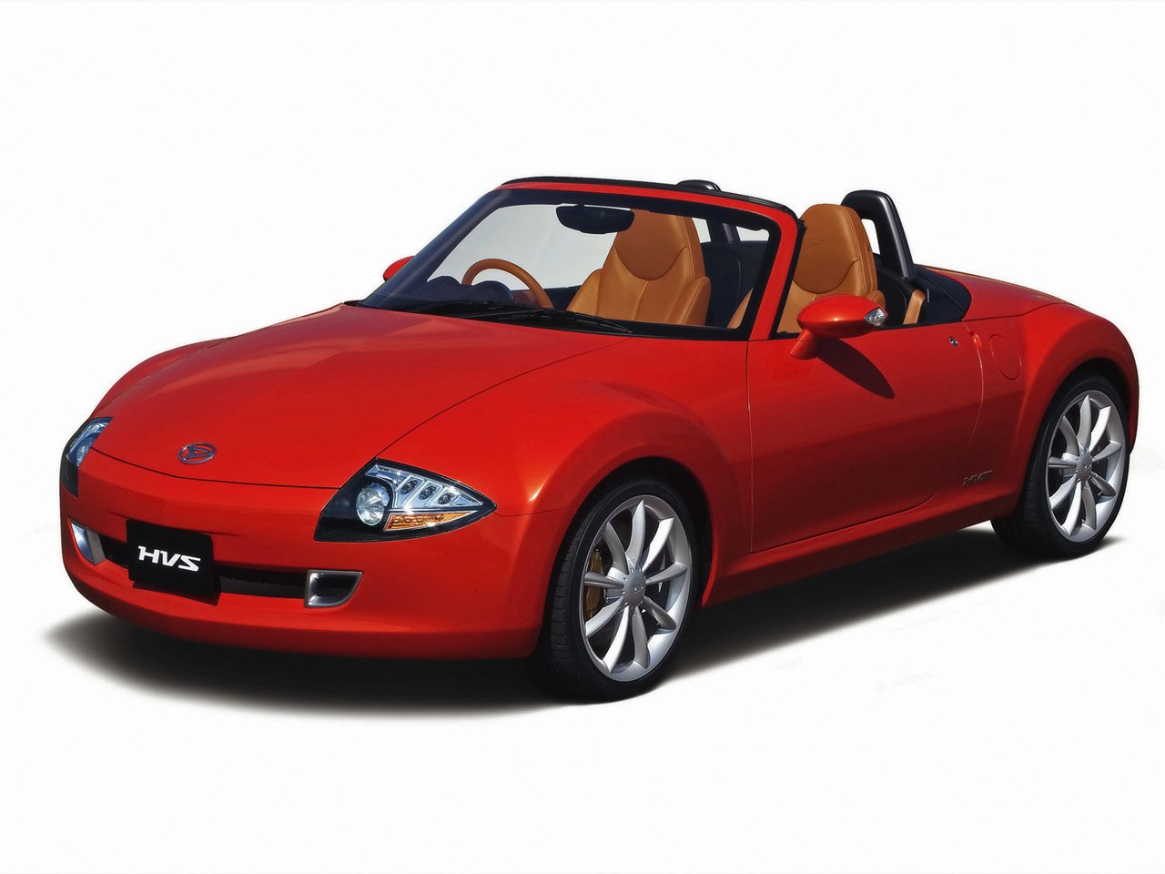 Red Daihatsu HVS convertible
