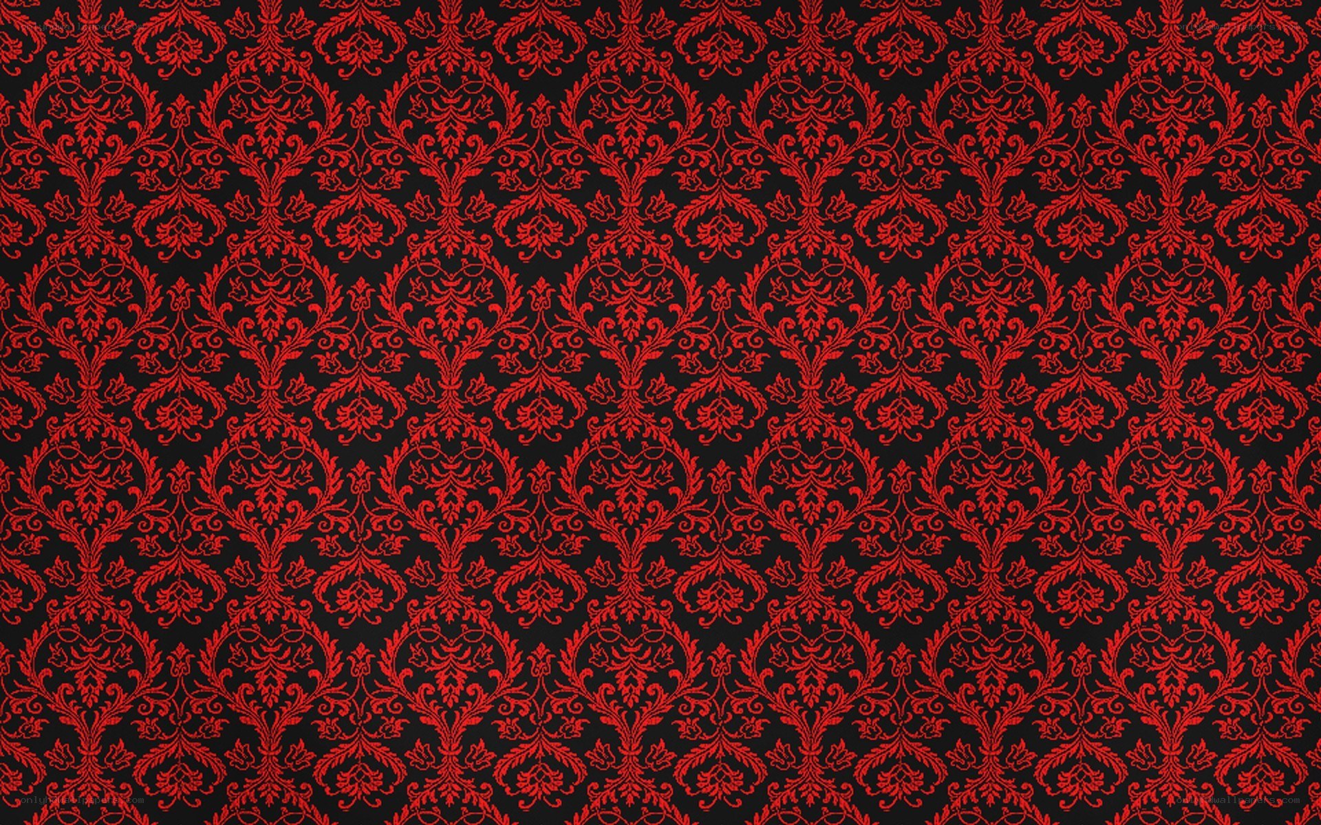red damask pattern wallpaper