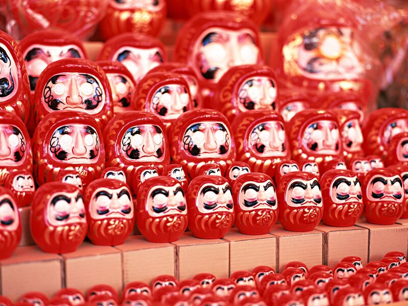 Red Daruma Dolls