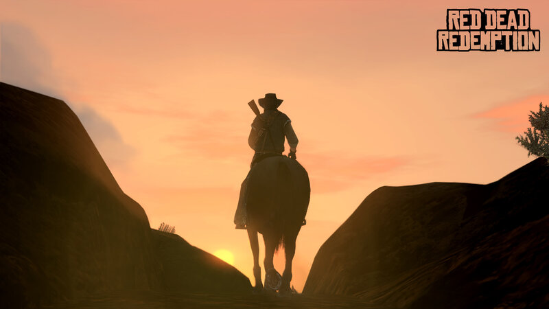 Red Dead Redemption sunset scene
