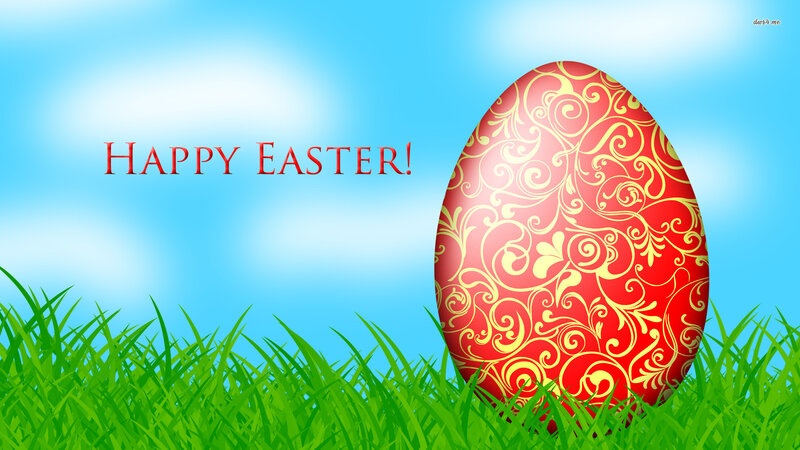Red Decorated Egg — Festive