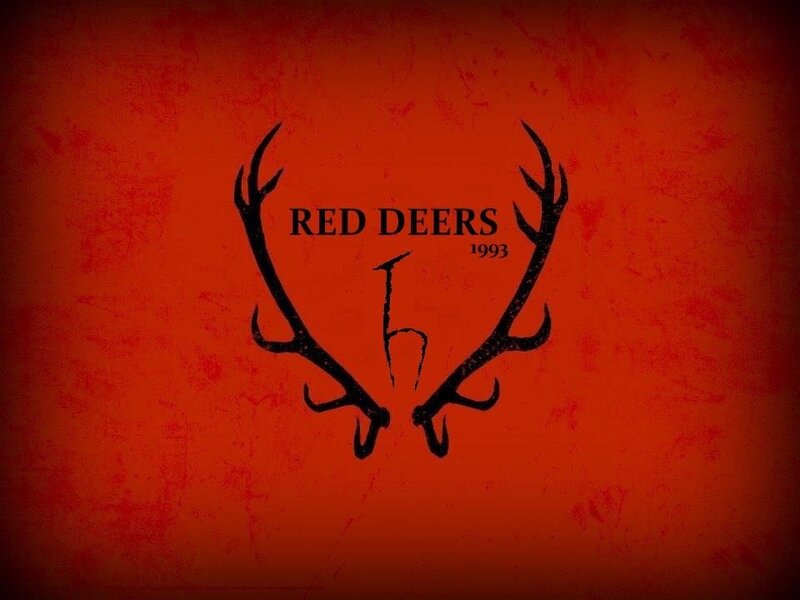 Red Deers logo on red background