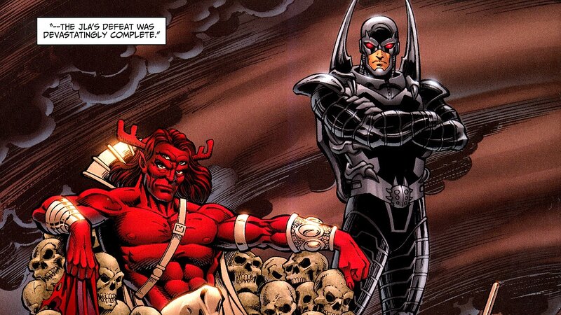 Red Demon and Armored Figure