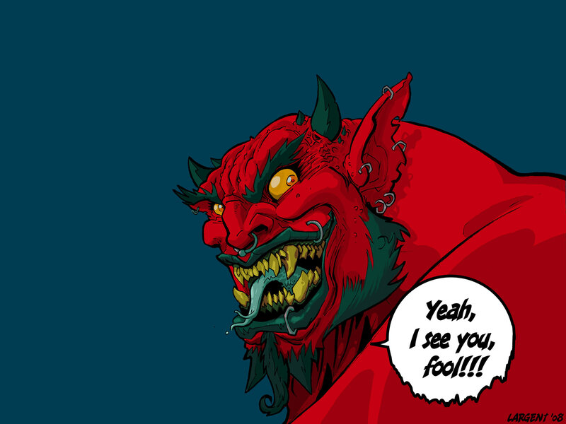 red demon character