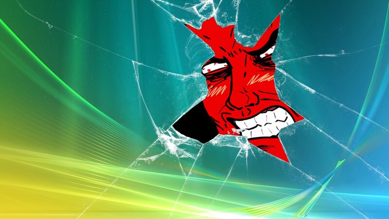 Red Demon Face — Dramatic