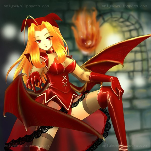 red demon girl character