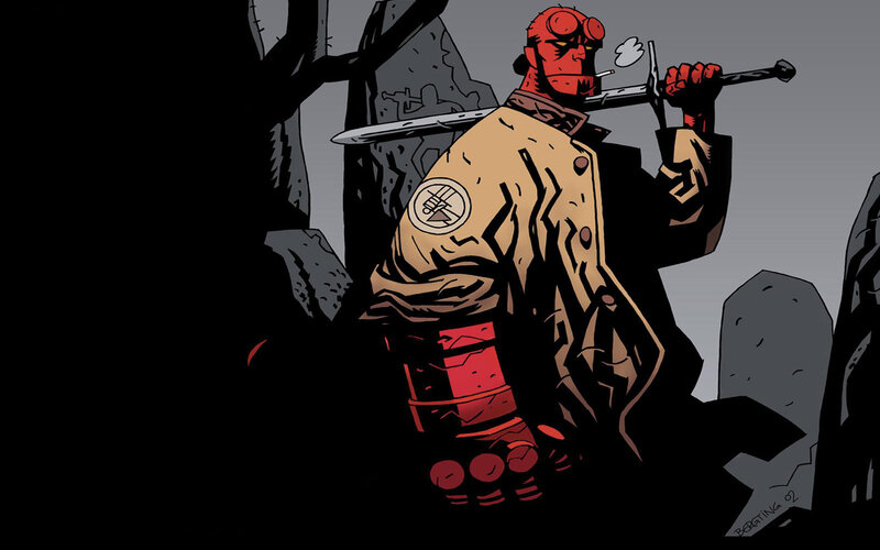 Red Demon Holding Sword
