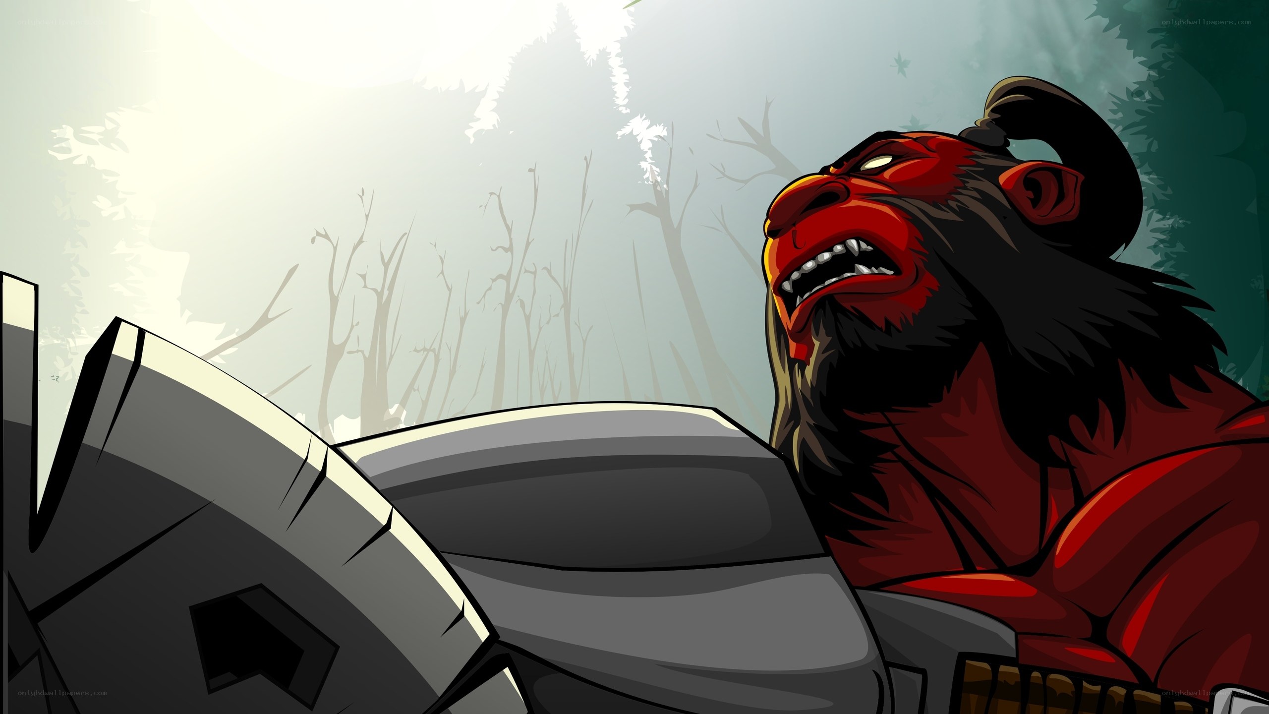 red demon in forest