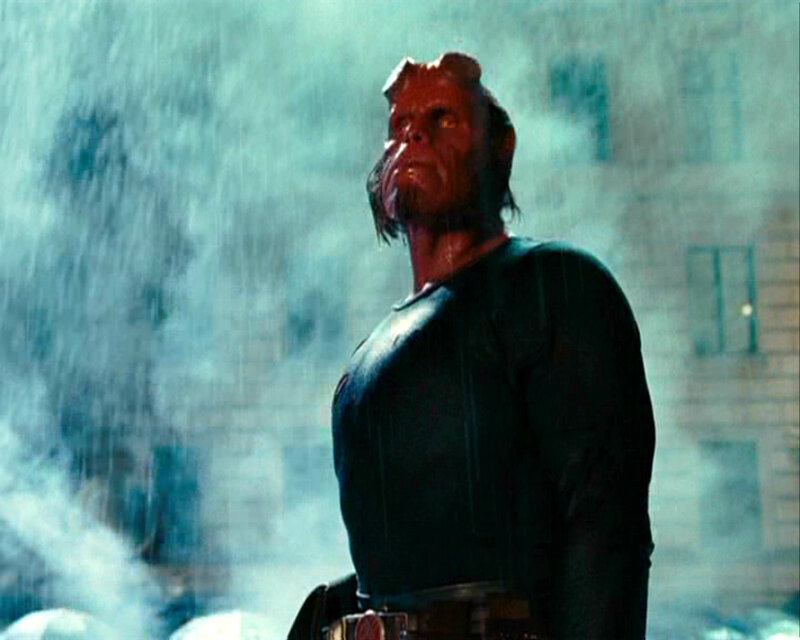 Red Demon in Rain