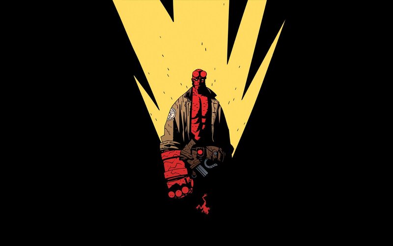 Red Demon in Trench Coat — Black