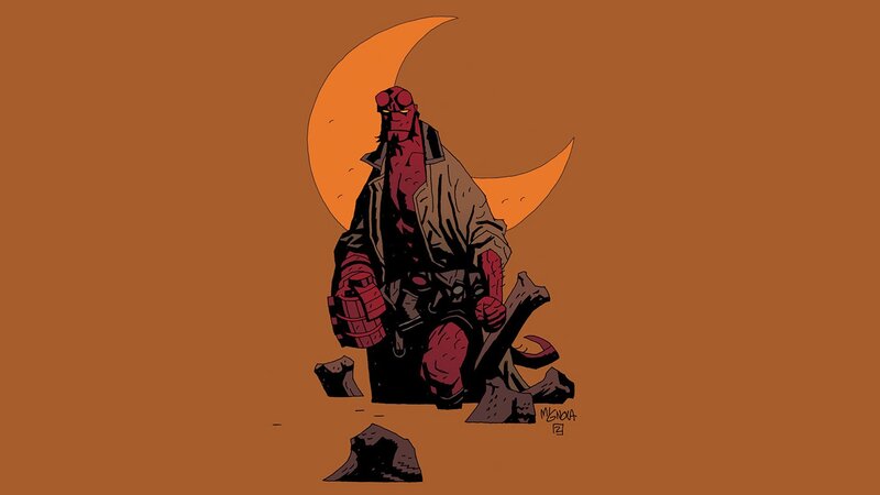 Red Demon in Trench Coat — Brown