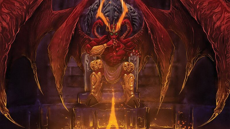 Red Demon on Throne