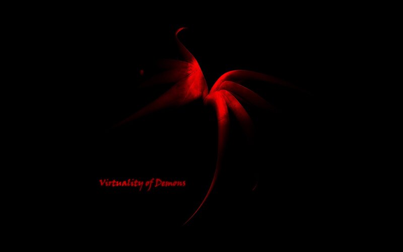 Red demon wings abstract art