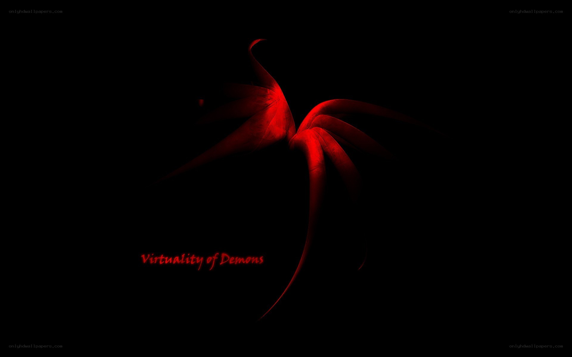 Red demon wings abstract art