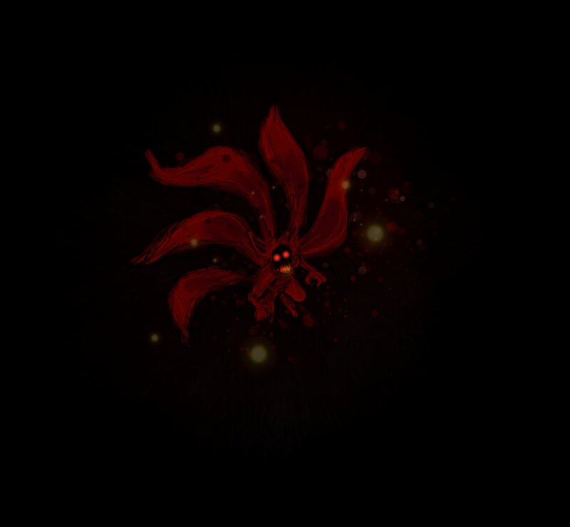 Red Demonic Creature — Black