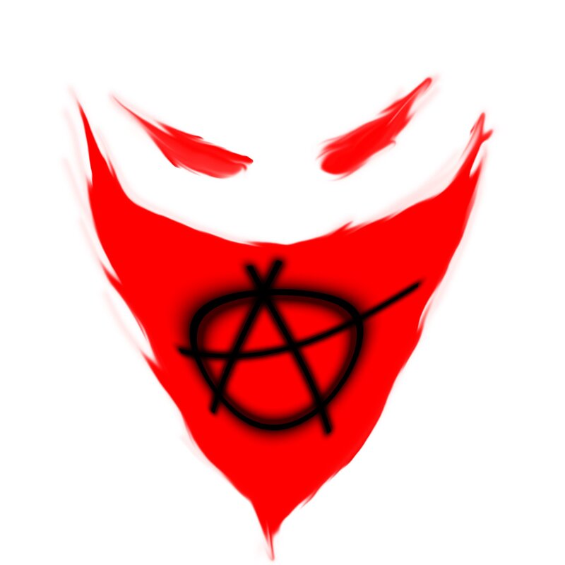 red demonic face symbol