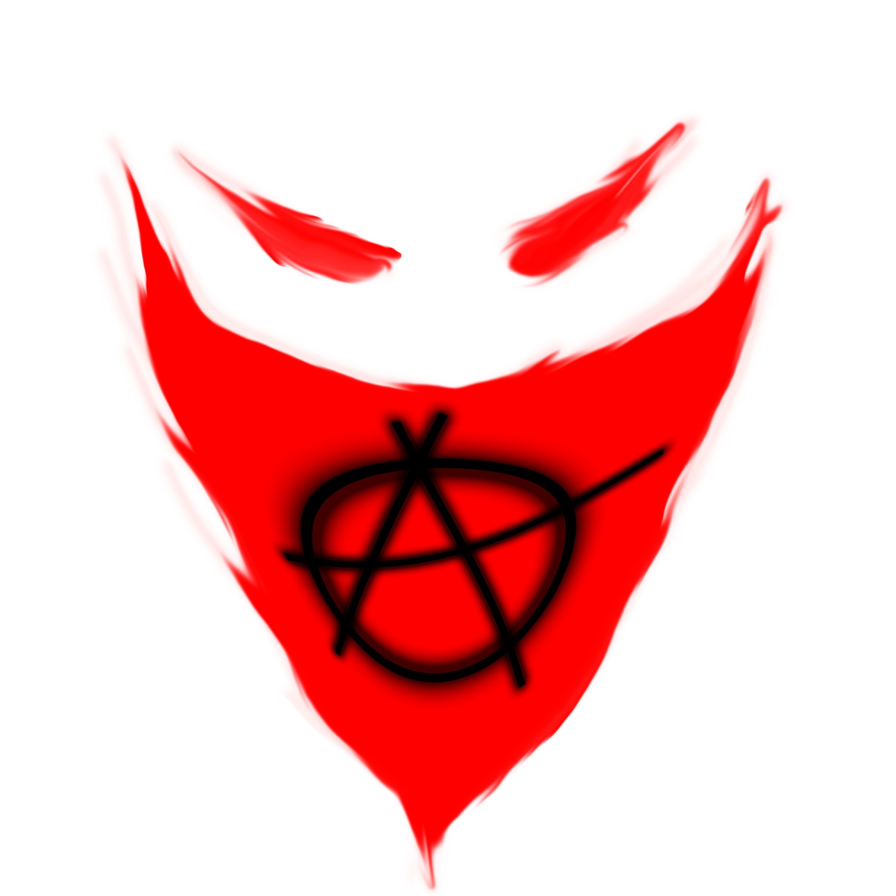 red demonic face symbol