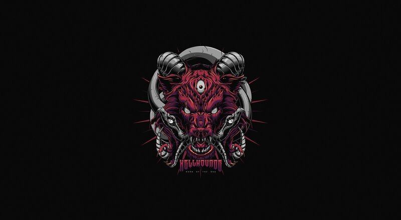Red Demonic Ram Head