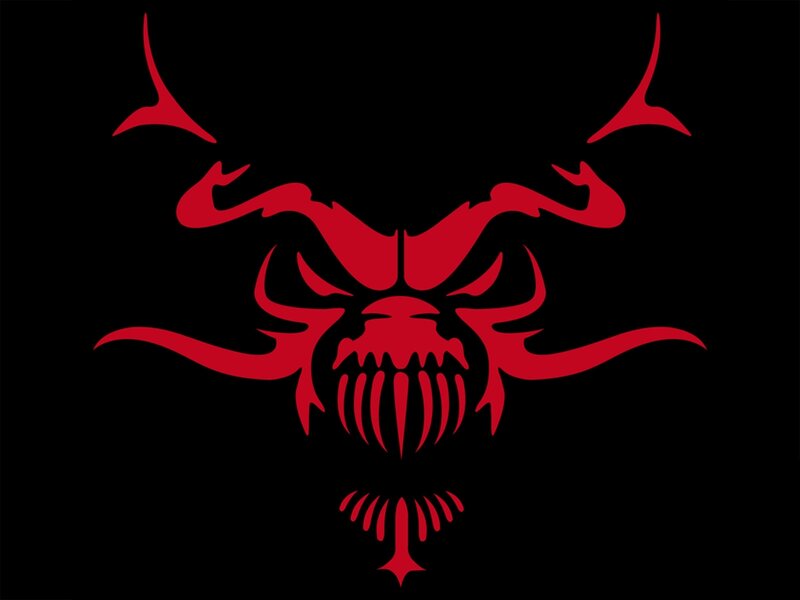 red demonic skull emblem