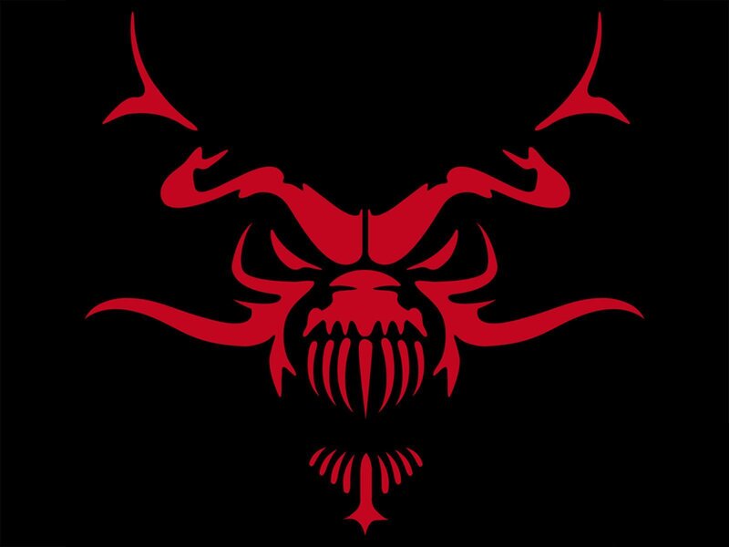 red demonic skull logo
