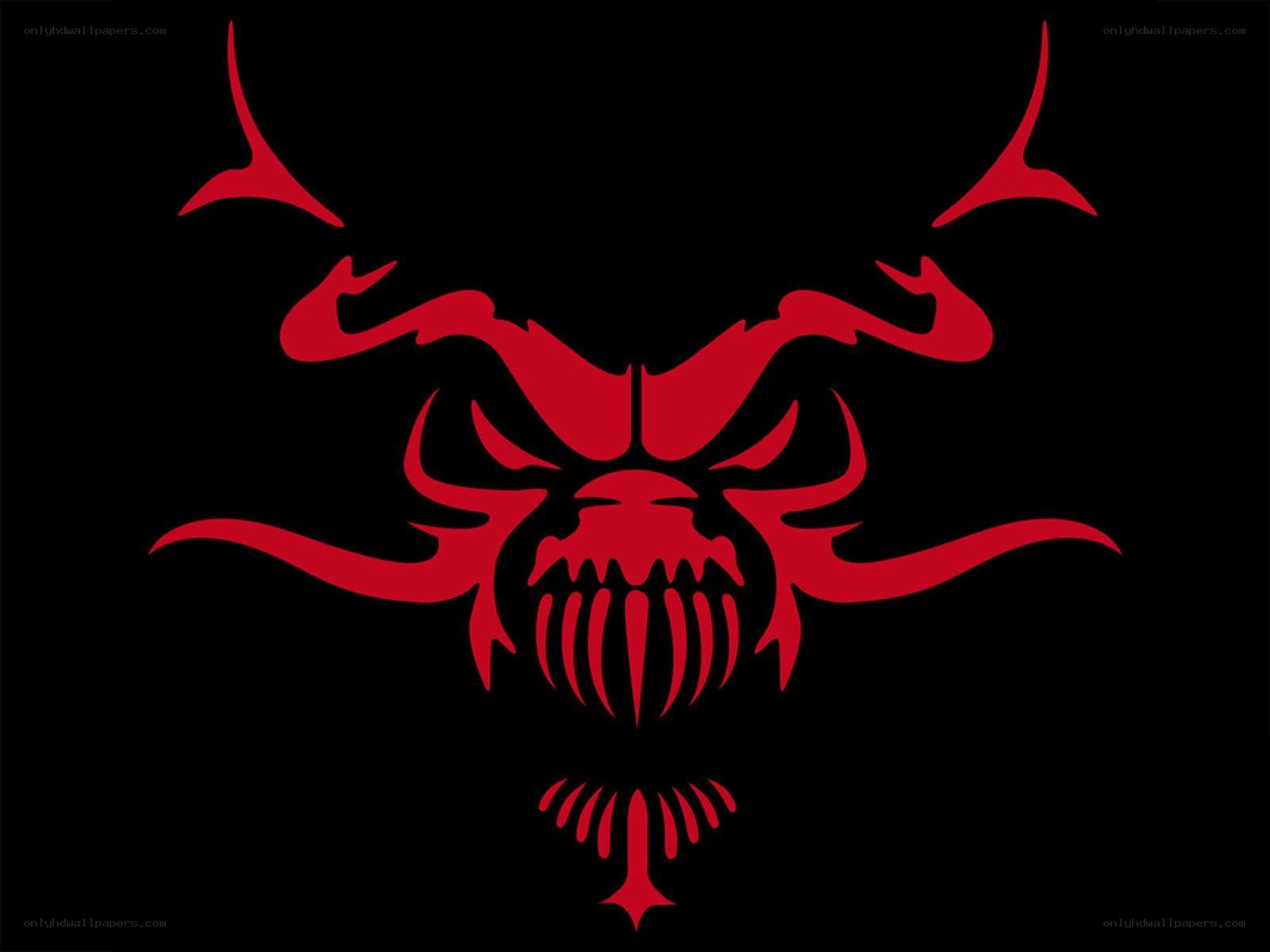 red demonic skull logo