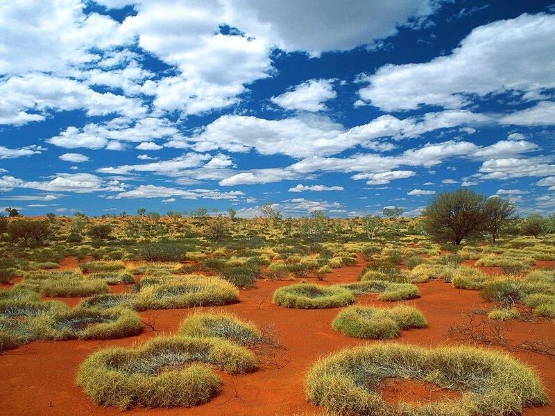 Red Desert Landscape — Blue, Dramatic