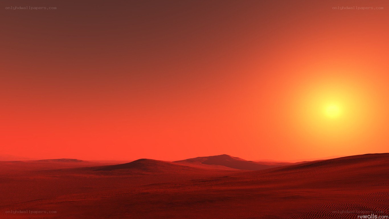 Red desert sunset
