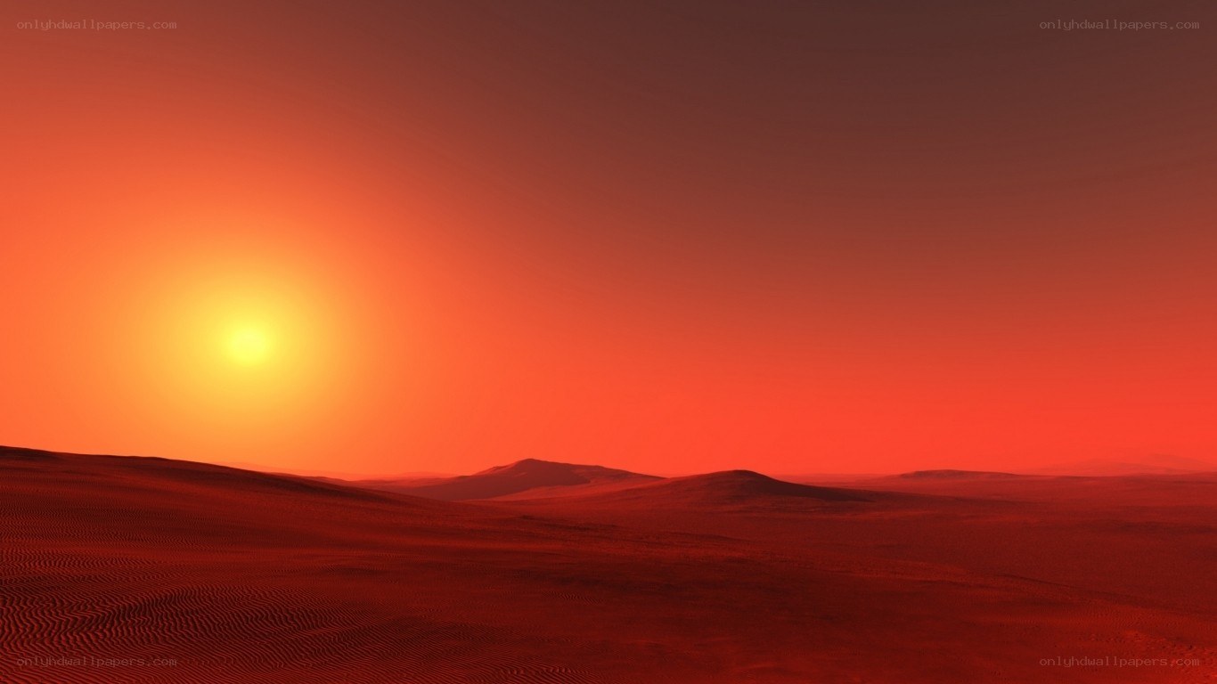 Red desert sunset