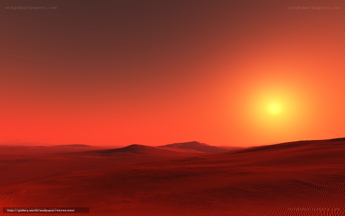 Red desert sunset